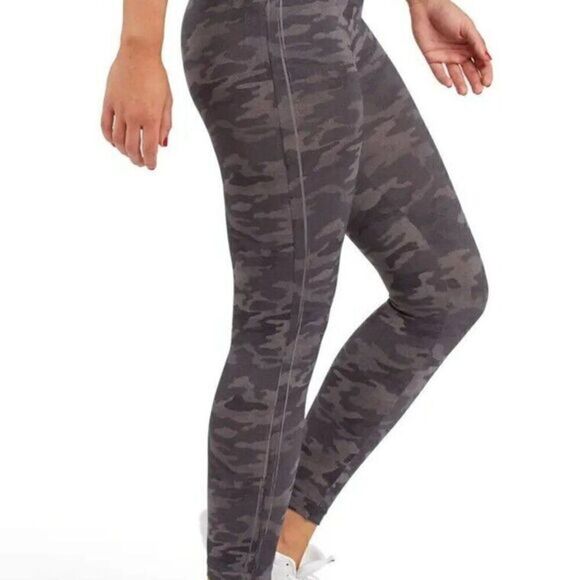 Spanx Look at Me Now Seamless Leggings FL3515 Grey/Heather Camo Size L - Picture 1 of 14